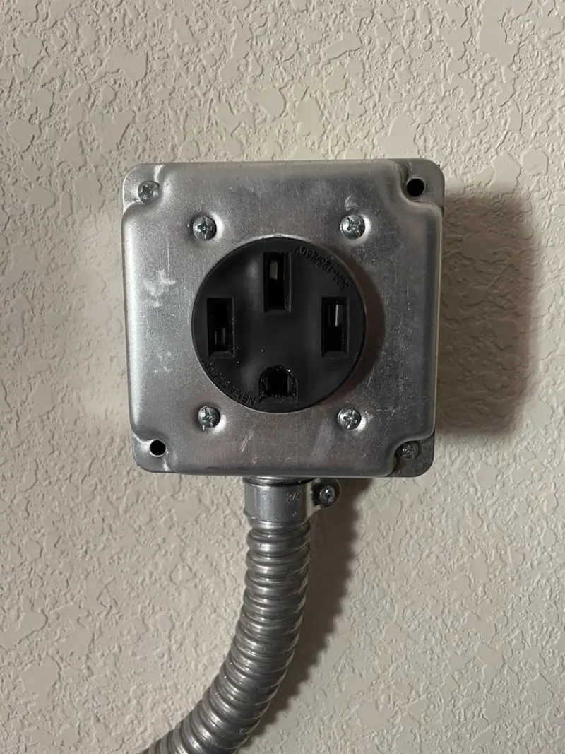 NEMA 14-50 outlet installed for Smart Home Electrical in Sterling Ranch